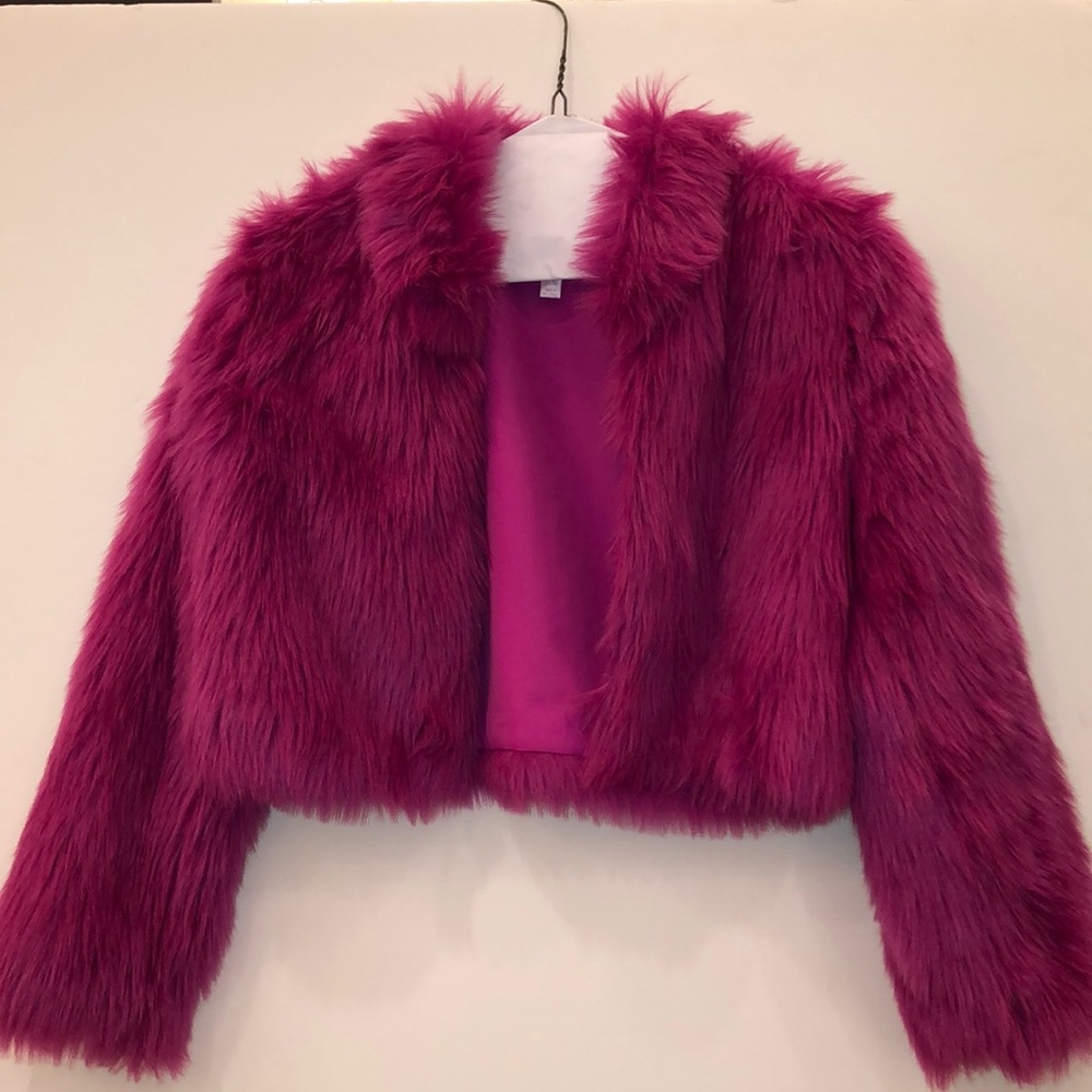 Magenta Fur Jacket
